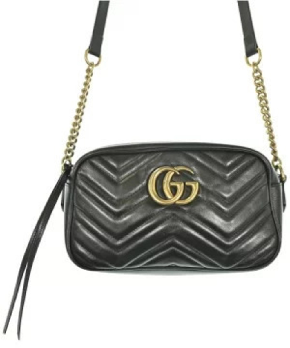 Gucci GG Marmont Camera Bag black leather chevron quilting